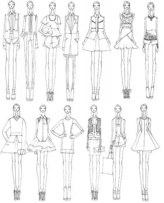 服装设计关于线稿(漂亮的服装效果图从线条开始!)-时尚频道-手机搜狐
